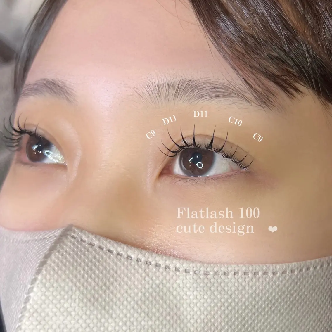 マツエク・マツパ フラットラッシュ CREA 今野 ⟡.·のマツエク・マツパデザイン
