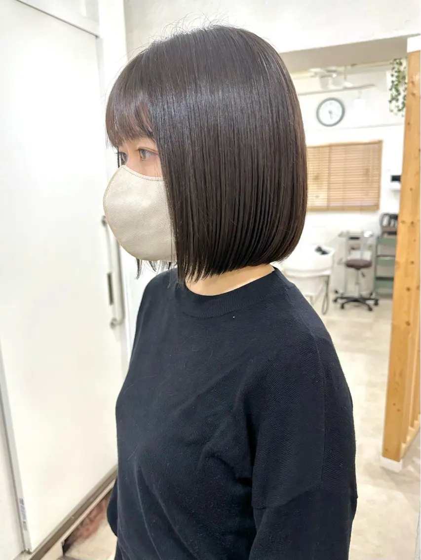 ショート カラー 髪質改善 縮毛矯正/ レイヤー/銀座/本木のヘアスタイル