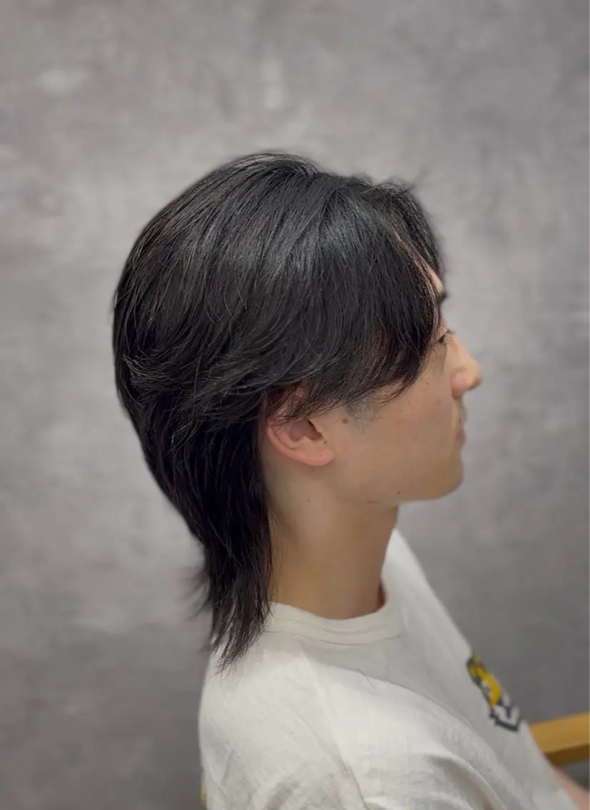 セミロング パーマ メンズ はやと【エクステ ×ブリーチ特化】のヘアスタイル