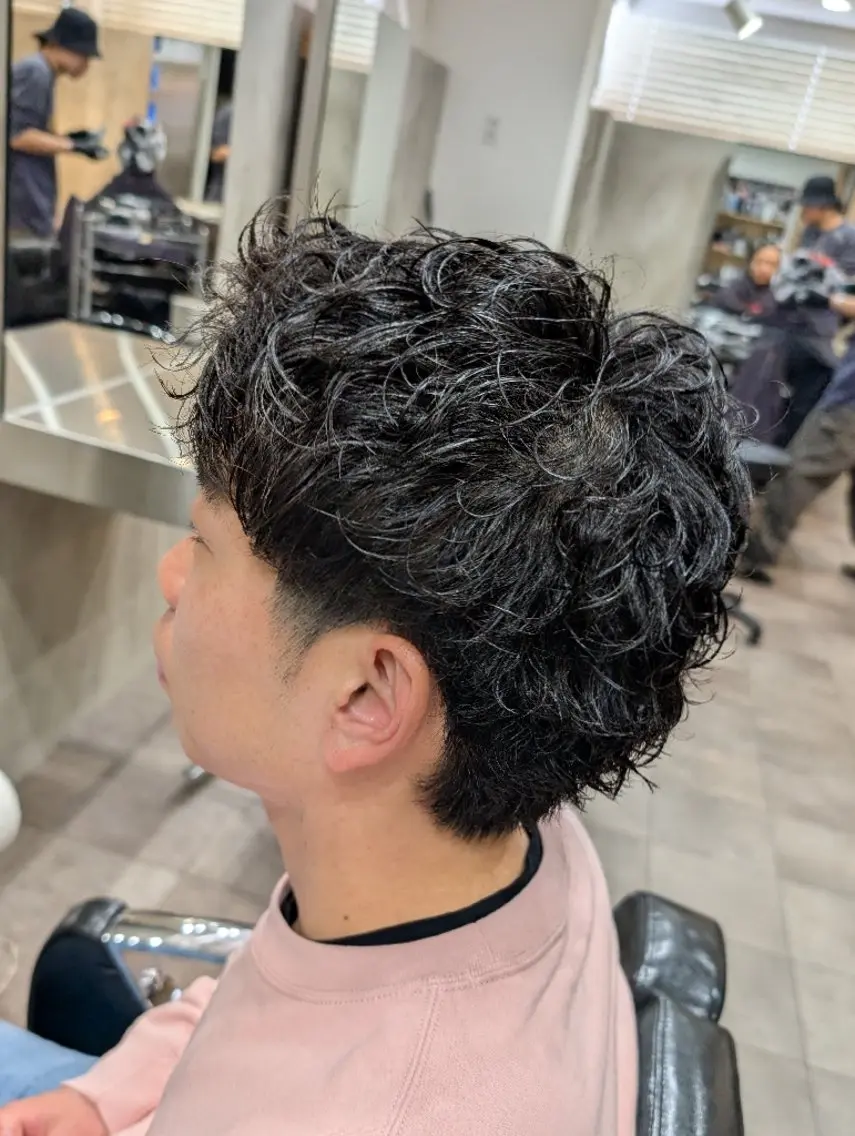 ショート パーマ メンズ カット パーマ QOL札幌YUTO （旧QOL円山）のヘアスタイル