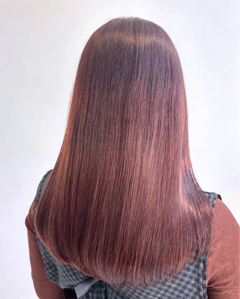 カラー ブリーチ ブリーチなしカラー ヘアカラー トリートメント 🫒🫒ブリーチなし 艶カラー🫒ヤマシロのヘアスタイル