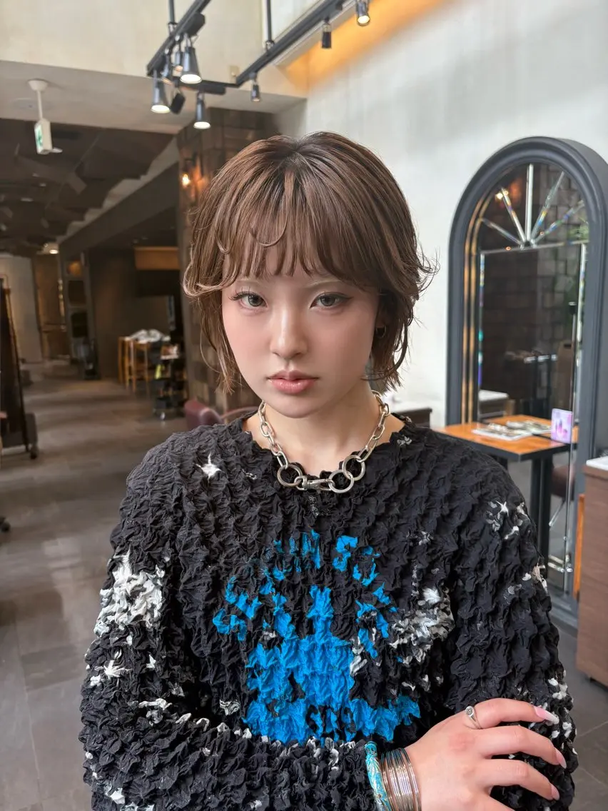ミディアム ミディアムレイヤー レイヤーカット 小顔カット カット カラー/縮毛/ MINX 小野瀬隼のヘアスタイル