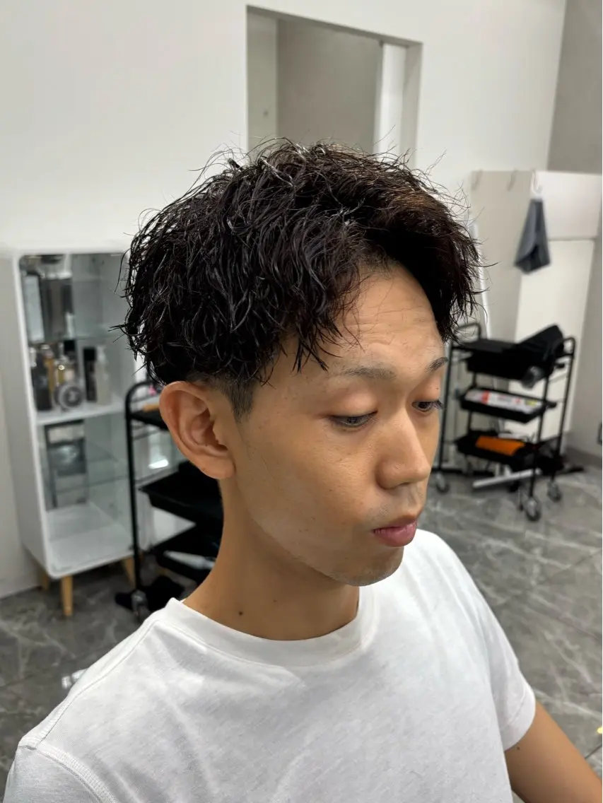 パーマ メンズ カット パーマ メンズスタイリスト✨ 助川龍哉のヘアスタイル
