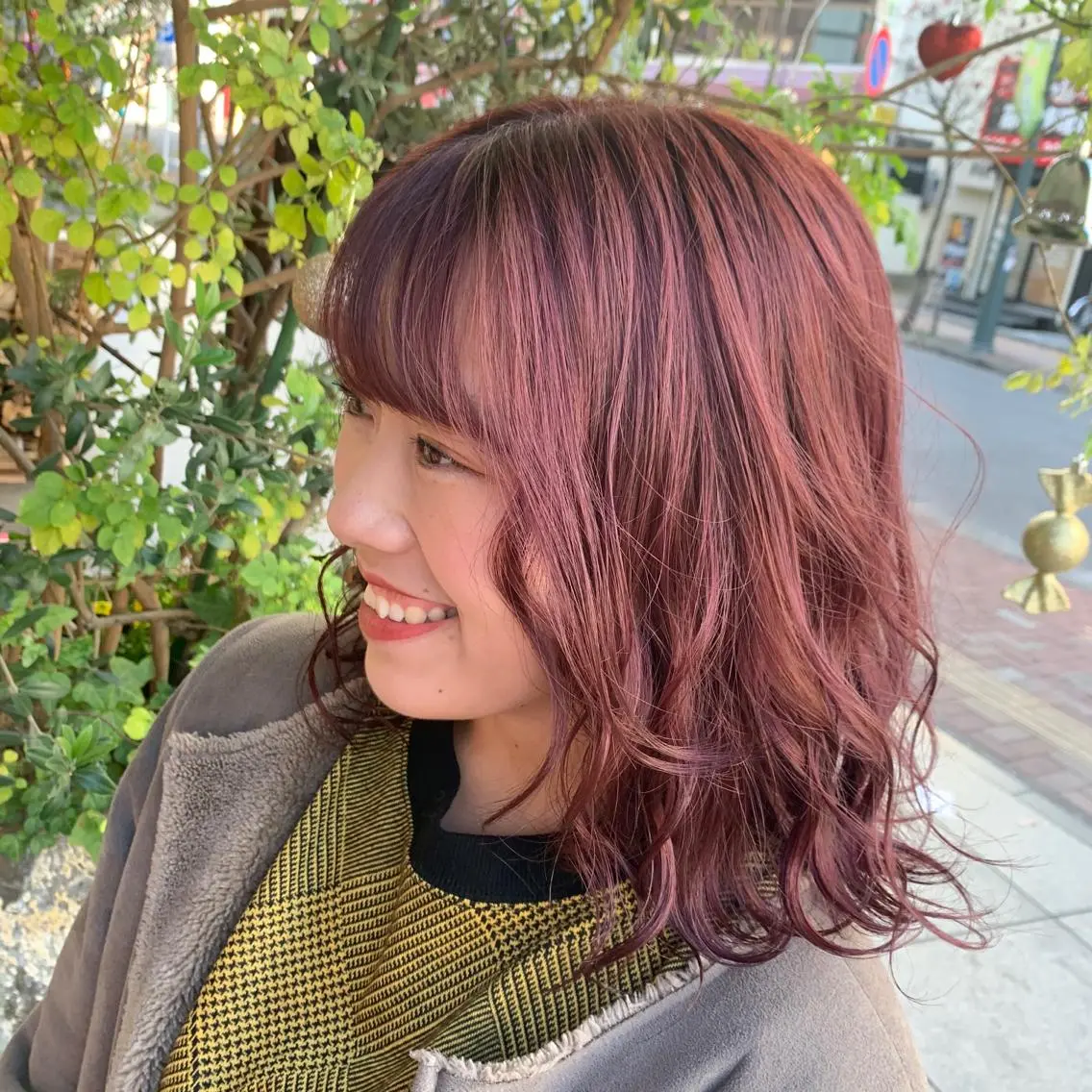 カラー ボルドーカラー ラベンダーカラー メンズ指名no'1 佐藤　亘のヘアスタイル