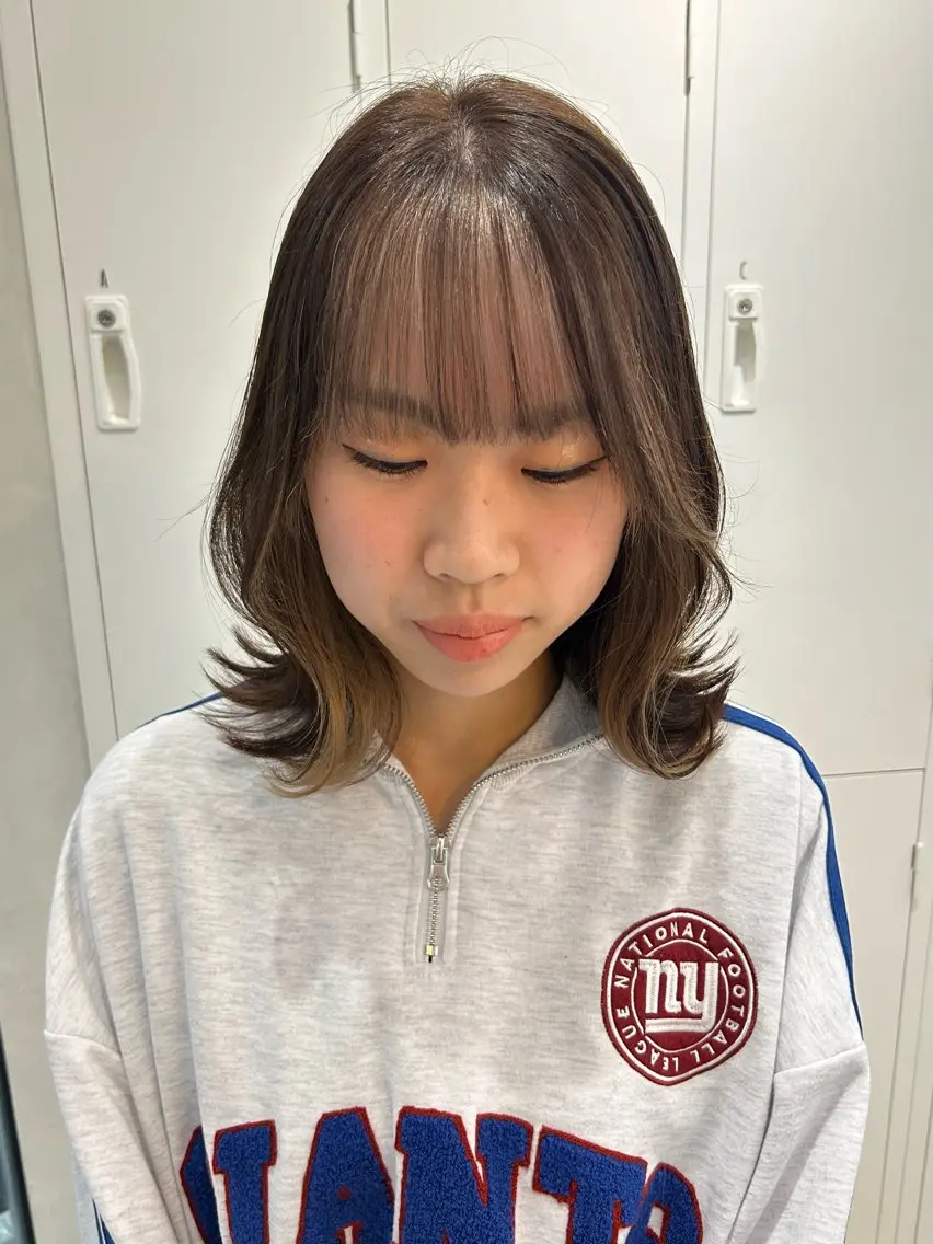 【さりげなく可愛い🫶】イヤリングカラー➕前髪カット✂️の写真