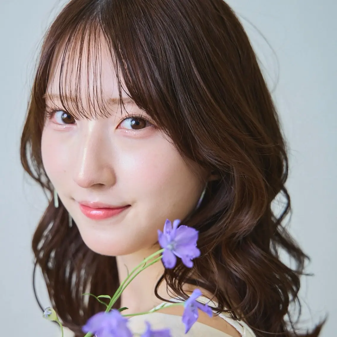 セミロング パーマ パーマ 韓国風パーマ🌿コテ 巻き風パーマ/るいのヘアスタイル