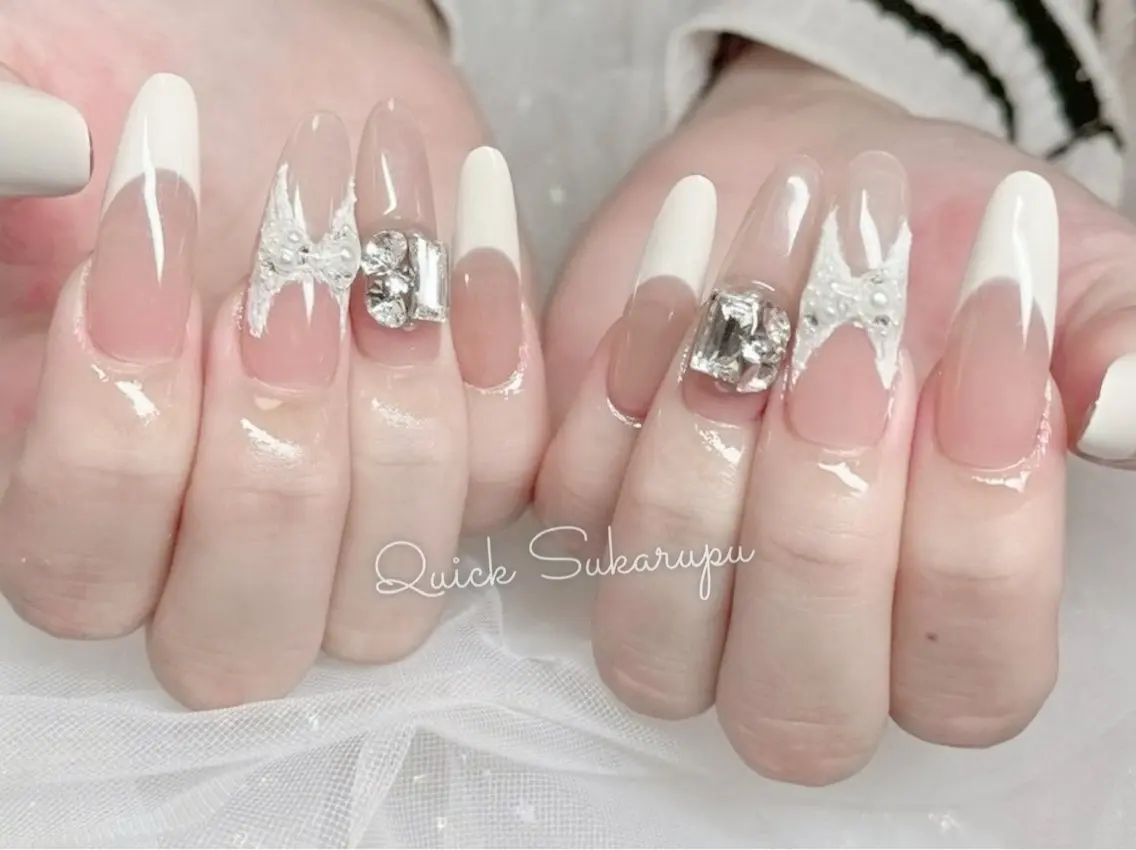 ロング ハンドネイル Quick Sukarupuのネイルデザイン