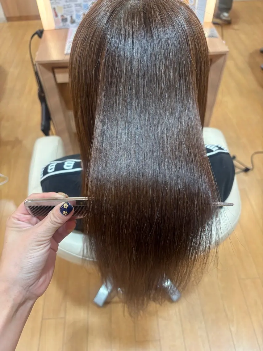 ミディアム 髪質改善カラー 清利あやなのヘアスタイル