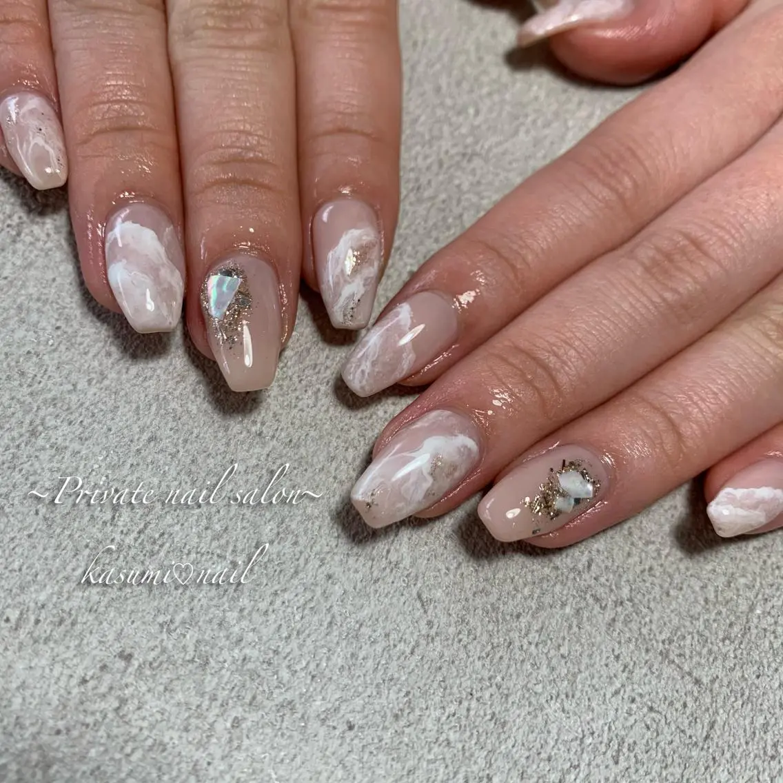 ネイル ラメ(グリッター) ミラーネイル ニュアンスネイル 冬ネイル KASUMI♡ Nailのネイルデザイン