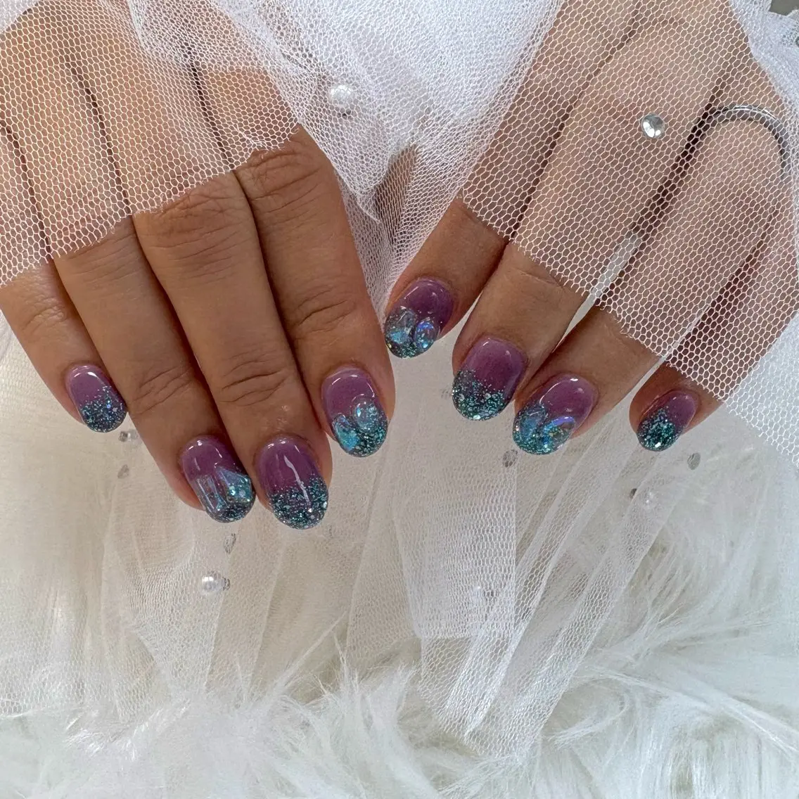ネイル 氷ネイル・うるうるネイル ハンドネイル SHINE nail salonのネイルデザイン