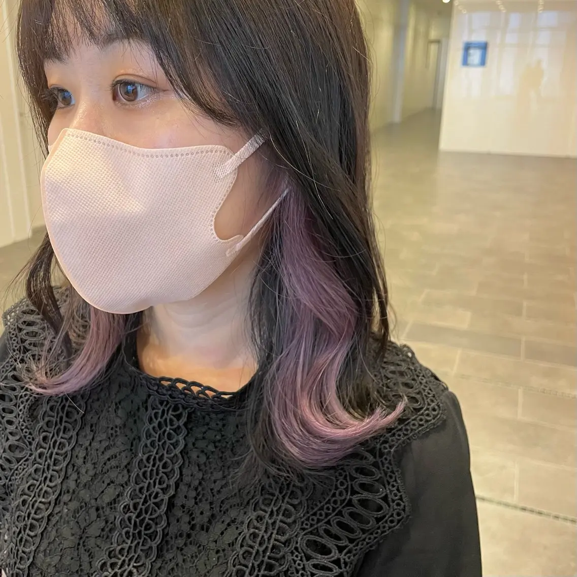ミディアム 梅田美容室/ ウルフカットのヘアスタイル