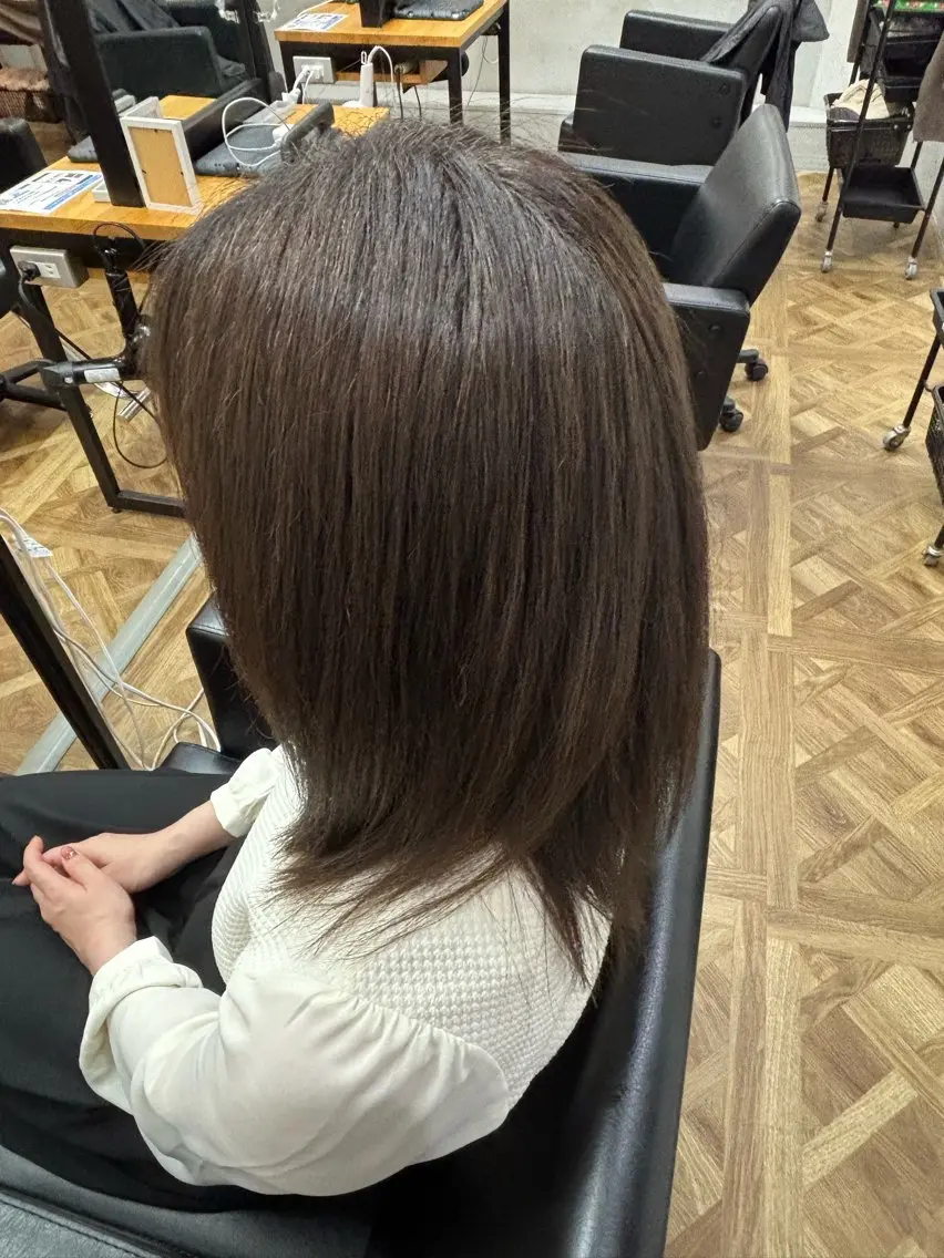 ミディアム 渡邉 来星のヘアスタイル