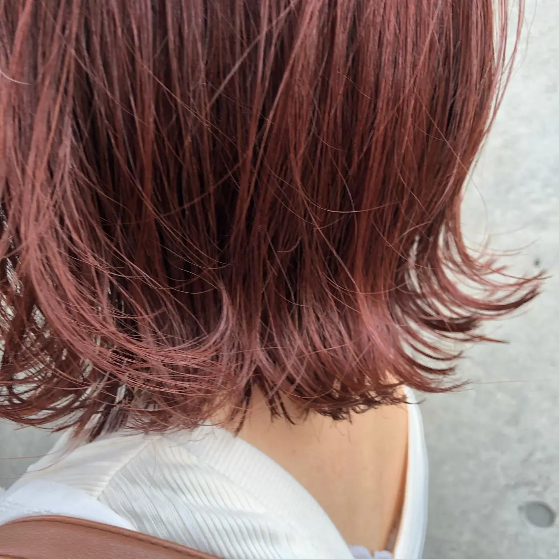 ショート カラー オレンジ ピンクカラー やまさきえりこ ニュアンスパーマのヘアスタイル