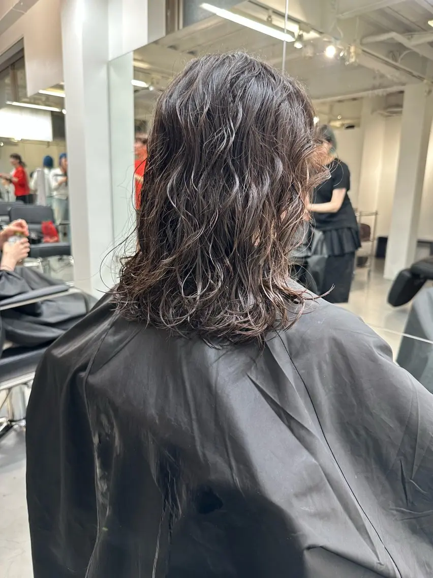 ミディアム パーマ カット パーマ お悩み解決パーマ hana🩰のヘアスタイル