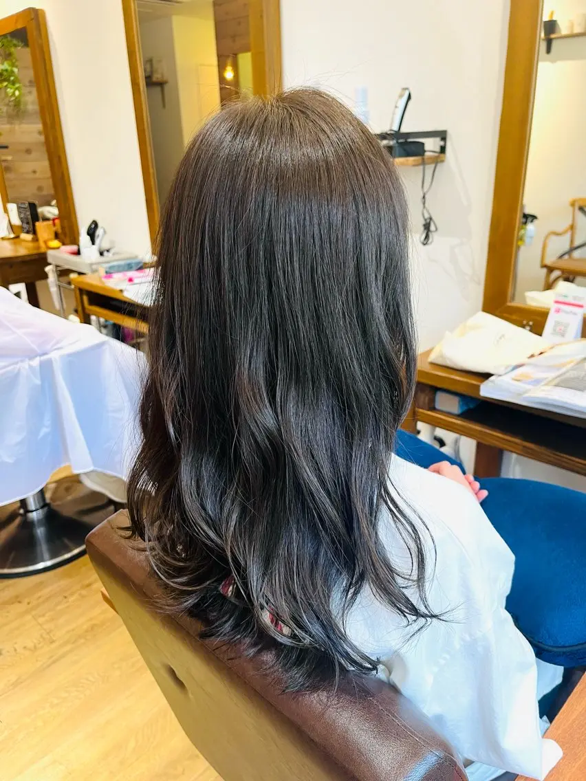 ロング ヘアカラー トリートメント 土屋 悠人のヘアスタイル