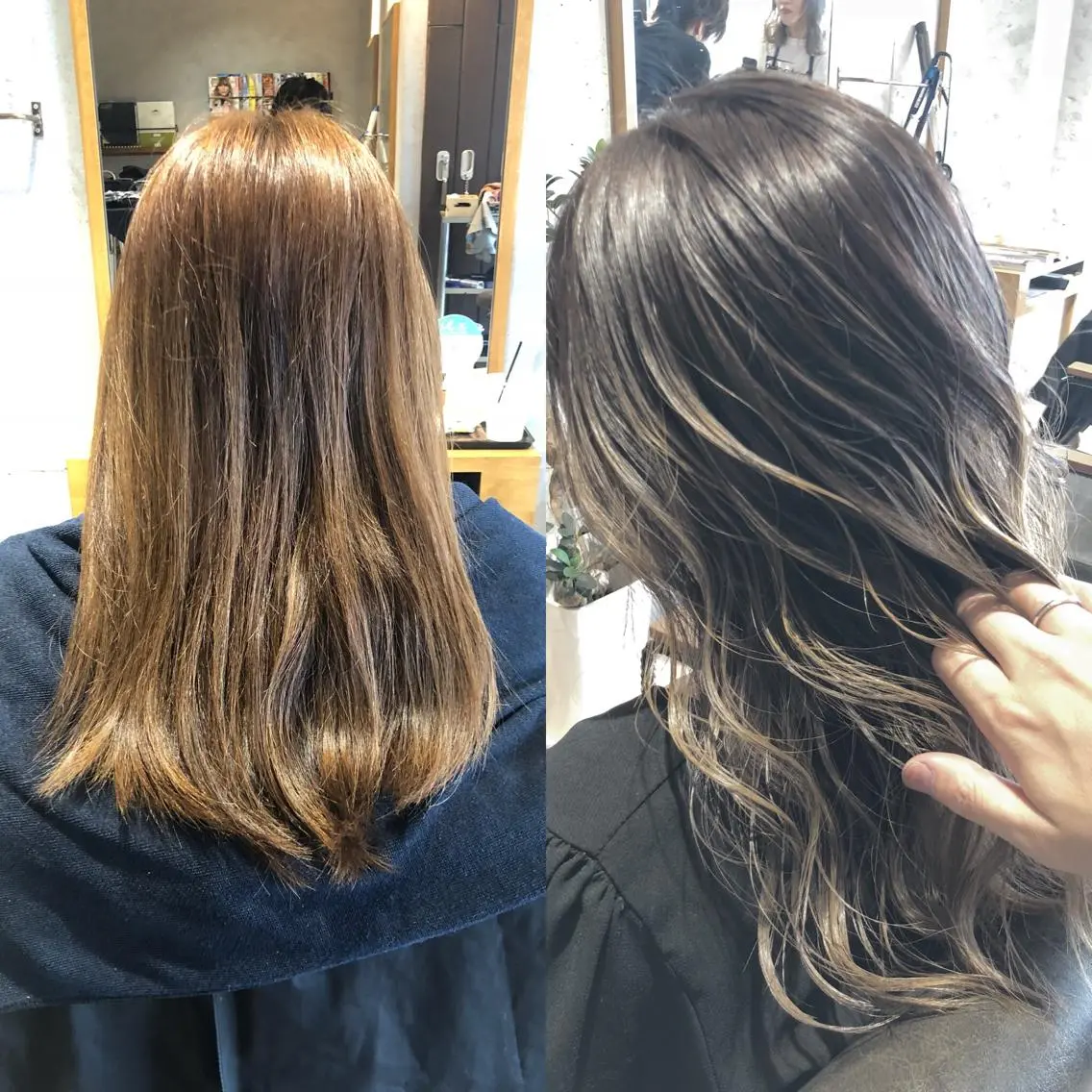 セミロング レイヤーカット REVE 美容室のヘアスタイル
