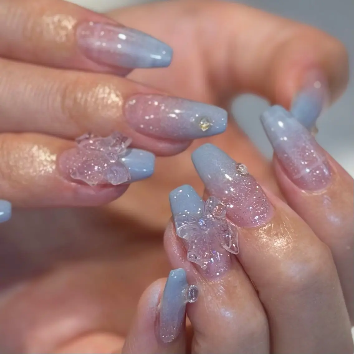 ネイル アートネイル 夏ネイル yume 🎀大人ガーリー🎀のネイルデザイン