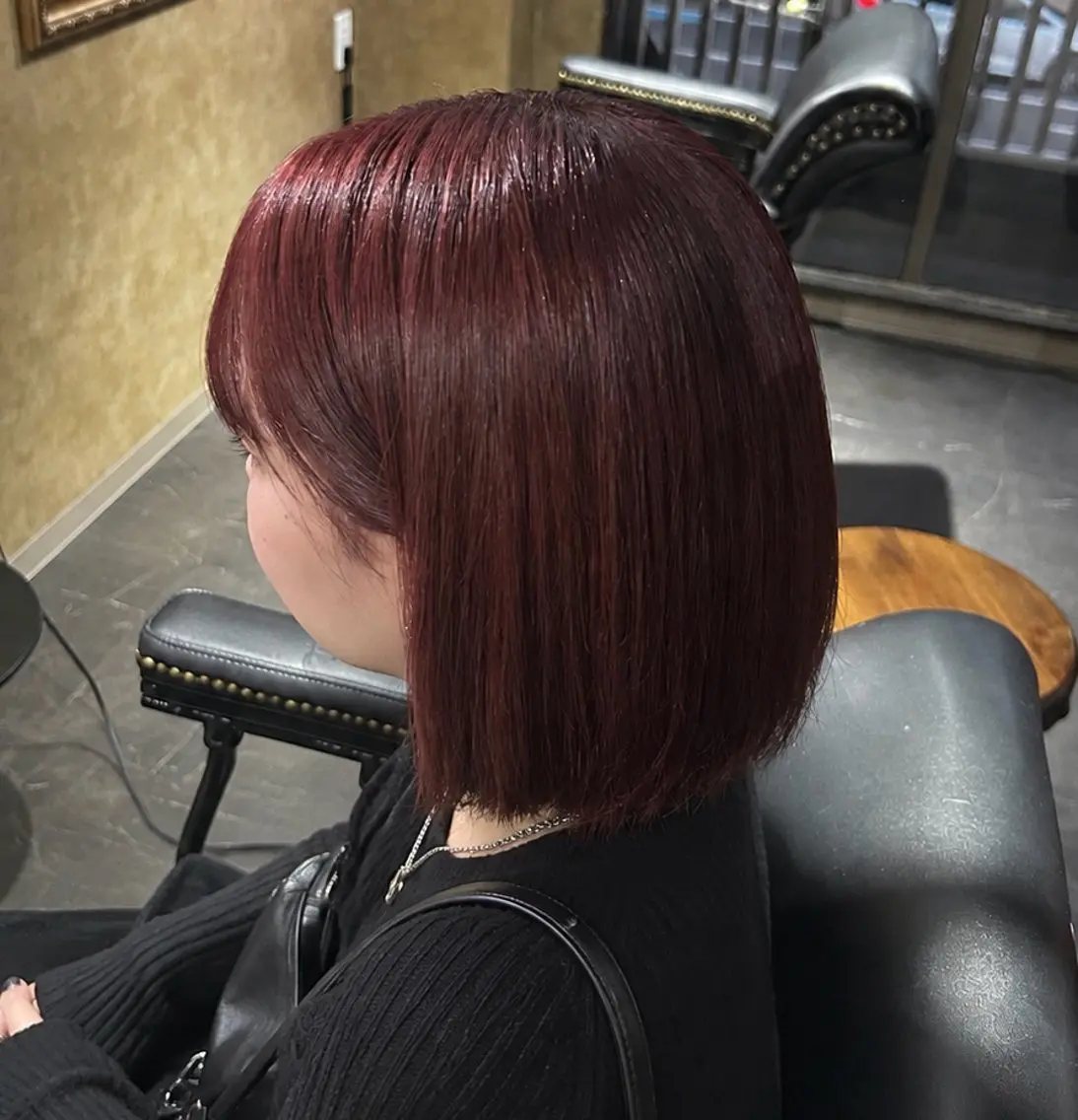 ミディアム カラー レッドカラー カット ヘアカラー トリートメント ハイトーンショート SHINOのヘアスタイル