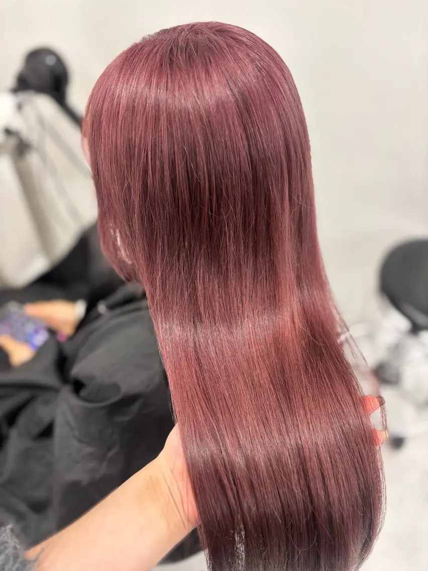 ロング ヘアカラー 🎀暖色カラー🎀 韓国ヘア まなかのヘアスタイル