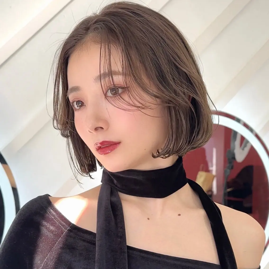 ショート カラー カット ヘアカラー トリートメント 原宿/韓国ボブ /くびれボブ/優希のヘアスタイル
