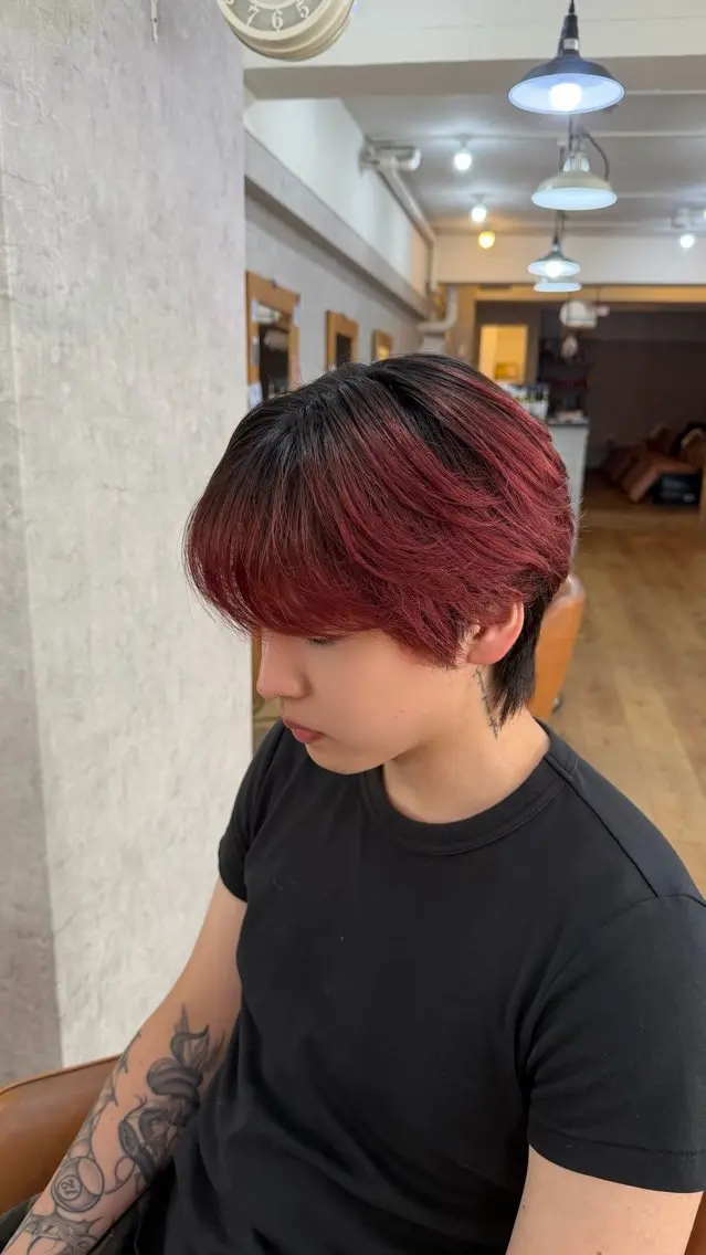 ショート カラー メンズ ヘアカラー 宮崎 稚世のヘアスタイル