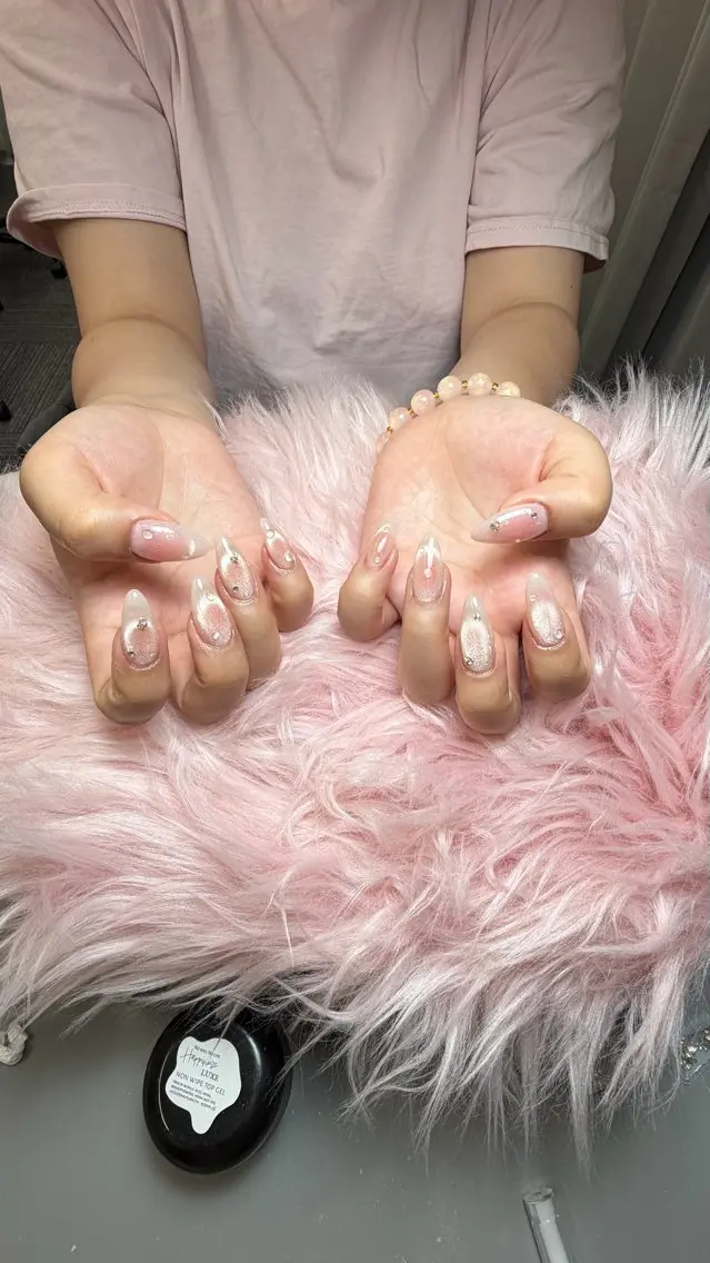 ネイル 長さ出し フレンチネイル グラデーション 韓国ネイル マグネットネイル ハンドネイル VB HEAVEN nailのネイルデザイン