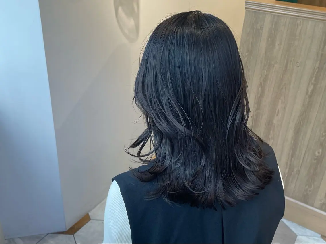 セミロング 顔まわりレイヤー レイヤーカット 顔まわりcut🌿 Hinakoのヘアスタイル