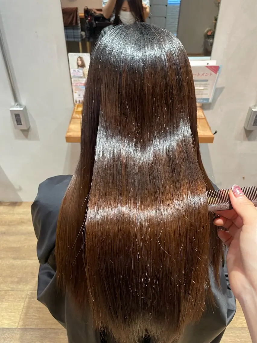 ロング トリートメント 💘韓国レイヤー上 品カラーruru💘のヘアスタイル