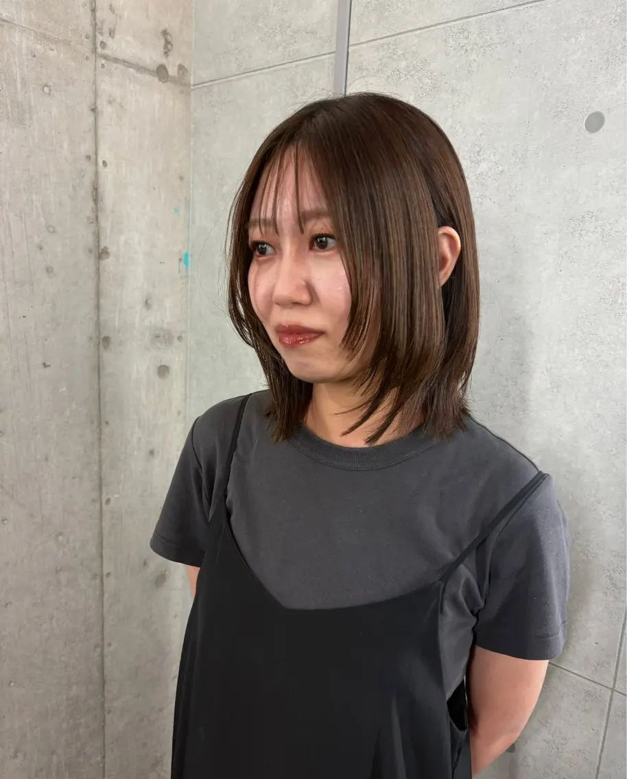 ミディアム カット ヘアカラー 加藤志保 🎗️🫧モデル募集のヘアスタイル
