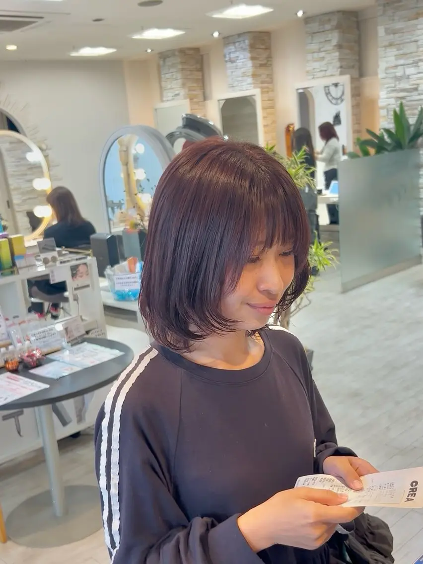 ショート くびれヘア 韓国風ヘア レイヤーカット 小顔カット カット やまもと ほなみのヘアスタイル