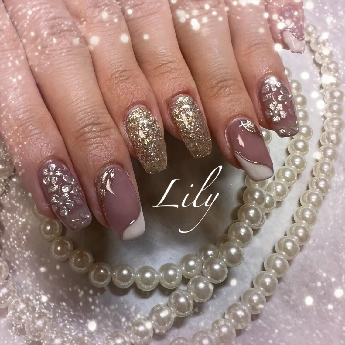 ネイル ハンドネイル Lily*nail 🌻Mii🌻のネイルデザイン