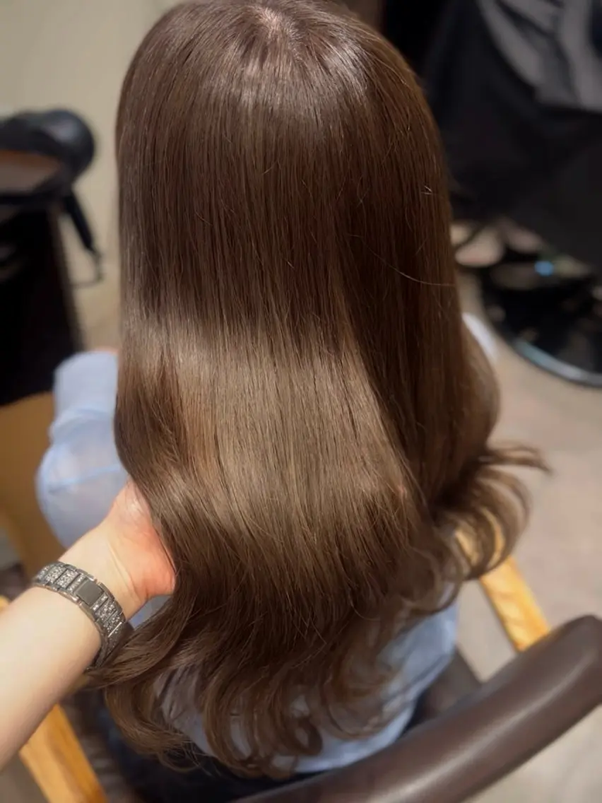 ロング カラー ヘアカラー トリートメント Ami♡表参道/艶髪 ピンク/盛れカットのヘアスタイル