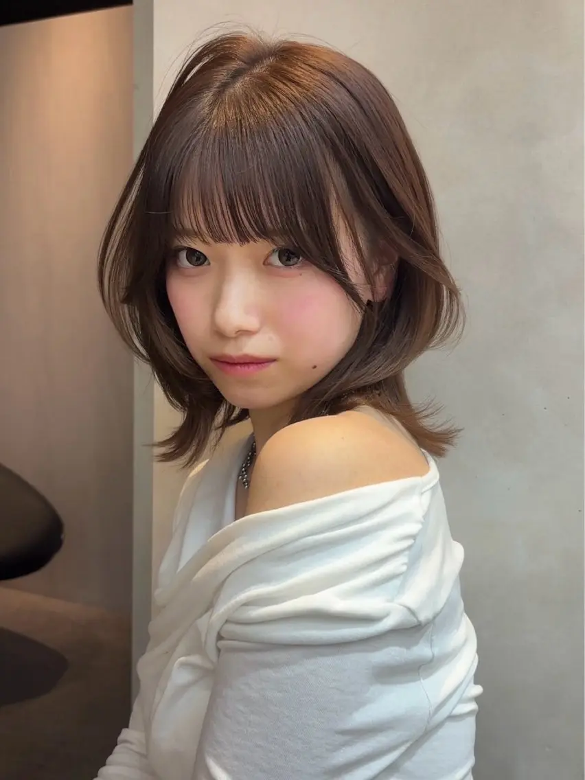 ミディアム カラー カット ヘアカラー トリートメント 🌈Hiroki🌈 似合わせヘアのヘアスタイル