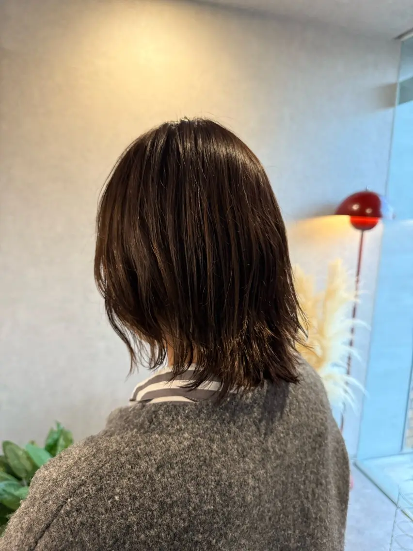 ミディアム qpulaあいみ 透明感カラーのヘアスタイル