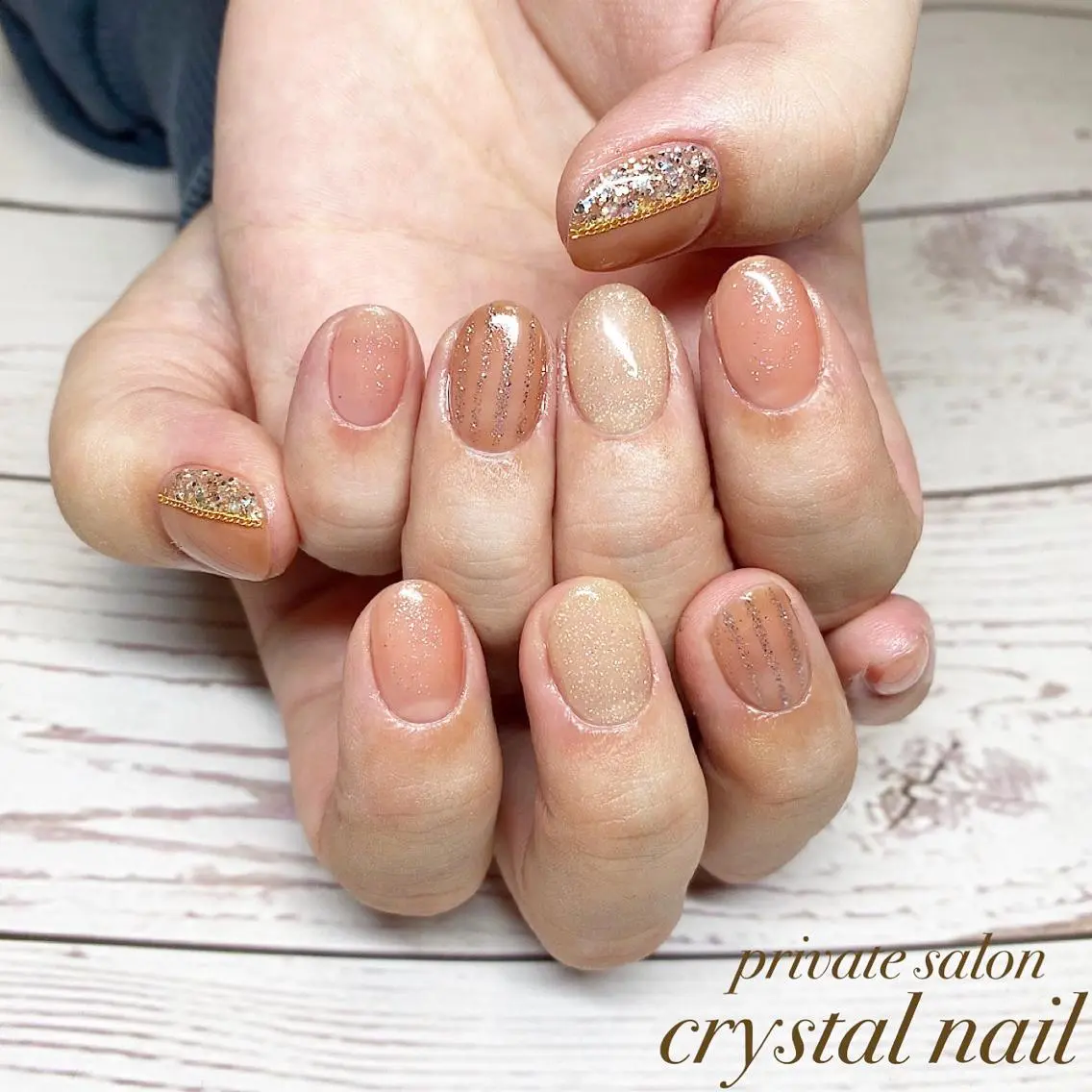 ネイル シンプルネイル Crystal Nailのネイルデザイン