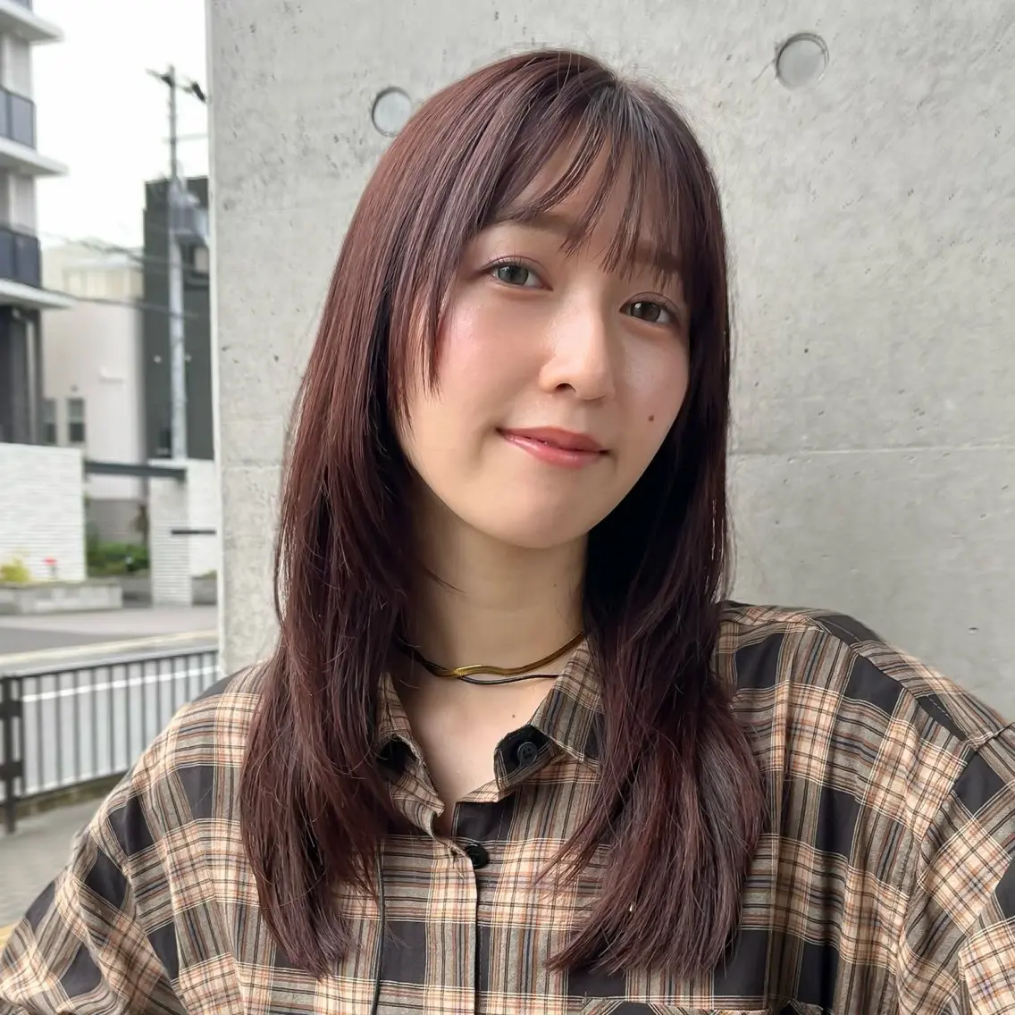 ミディアム カット ヘアカラー たおちゃん／レイヤー ／透明感カラーのヘアスタイル