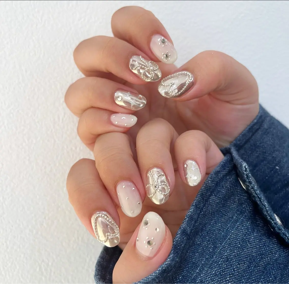 ネイル 長さ出し フットネイル ジェルネイル 韓国ネイル マグネットネイル #Amin nail salonのネイルデザイン