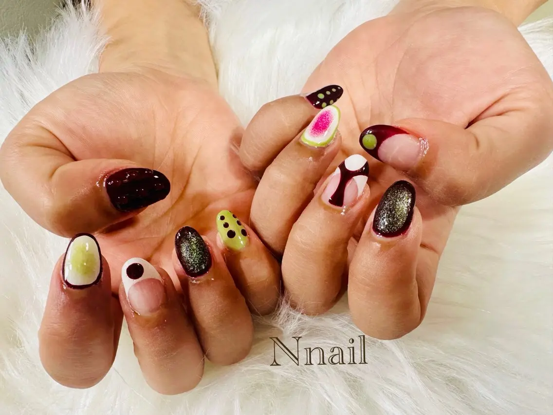 ネイル 持ち込み ハンドネイル 🌿Nnail🌿 プライベートサロンのネイルデザイン