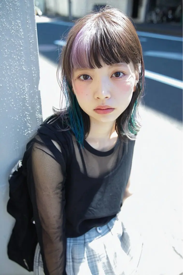 ショート カラー スダユーヤ 💫推しカラーウルフのヘアスタイル