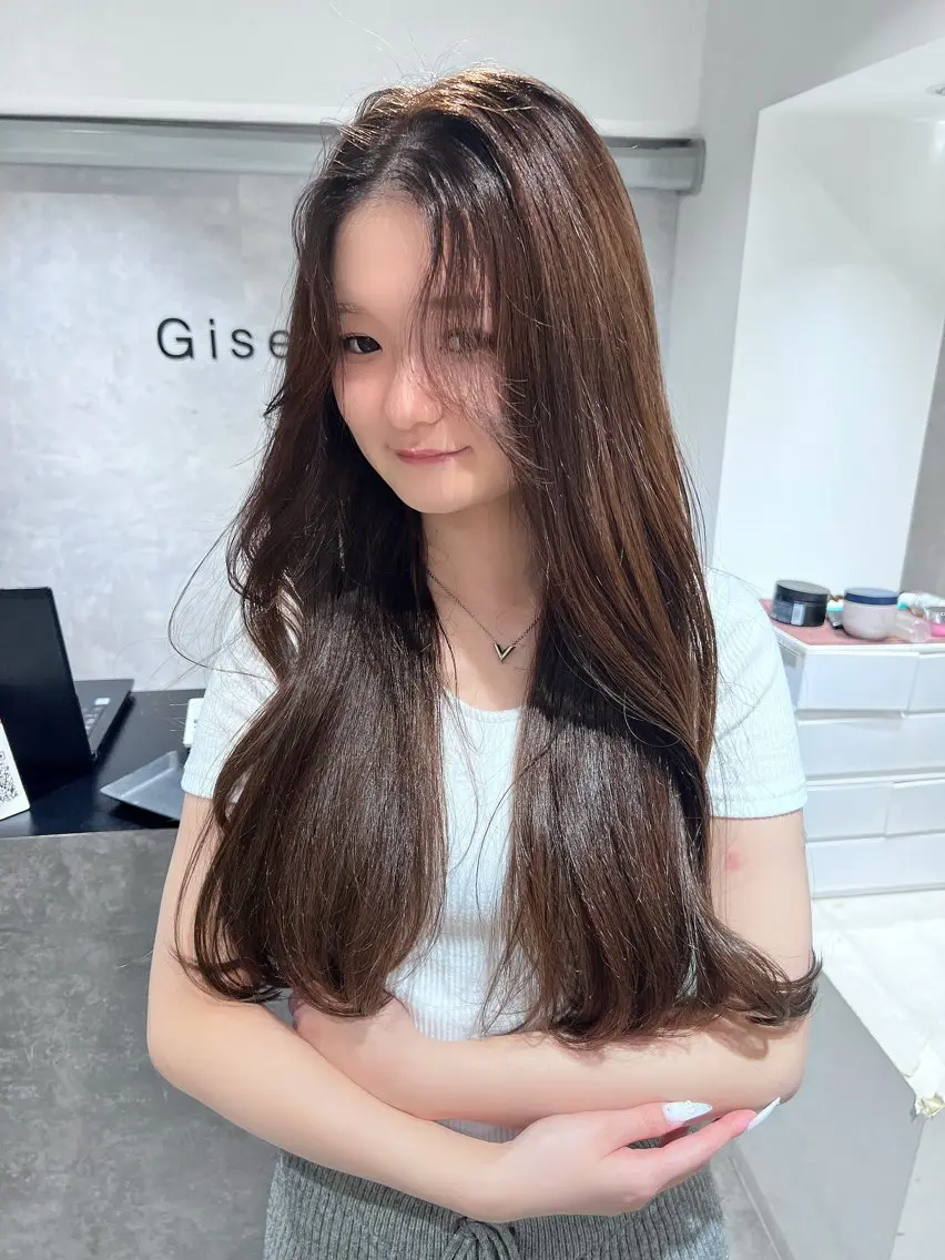 ロング カラー ブラウンカラー ナチュラルブラウン 透明感/レイヤー 🇰🇷tomonaのヘアスタイル