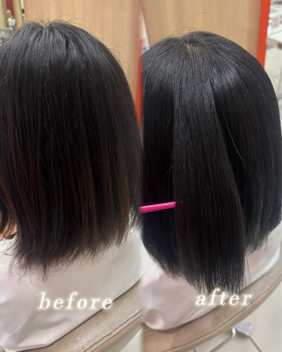 ショート 縮毛矯正 ヘアカラー 縮毛矯正 透明感カラー上大岡/ yuzu🌺☪️のヘアスタイル