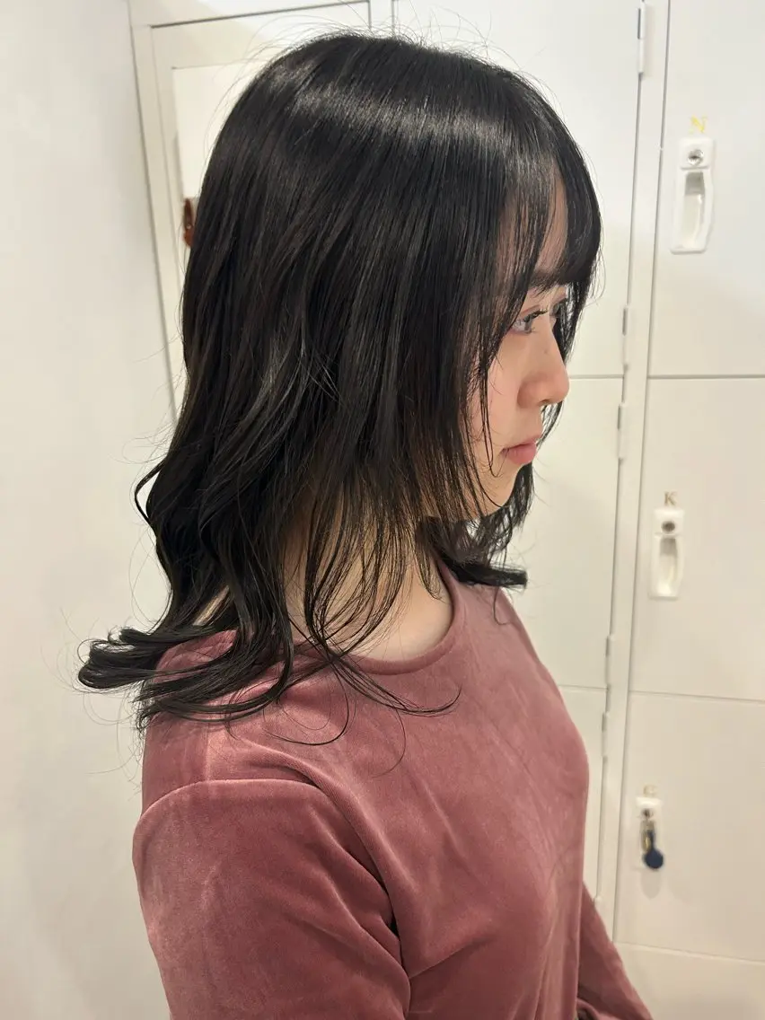 ミディアム 顔周りカット レイヤーカット ボブ/レイヤー ナカミネアキナのヘアスタイル