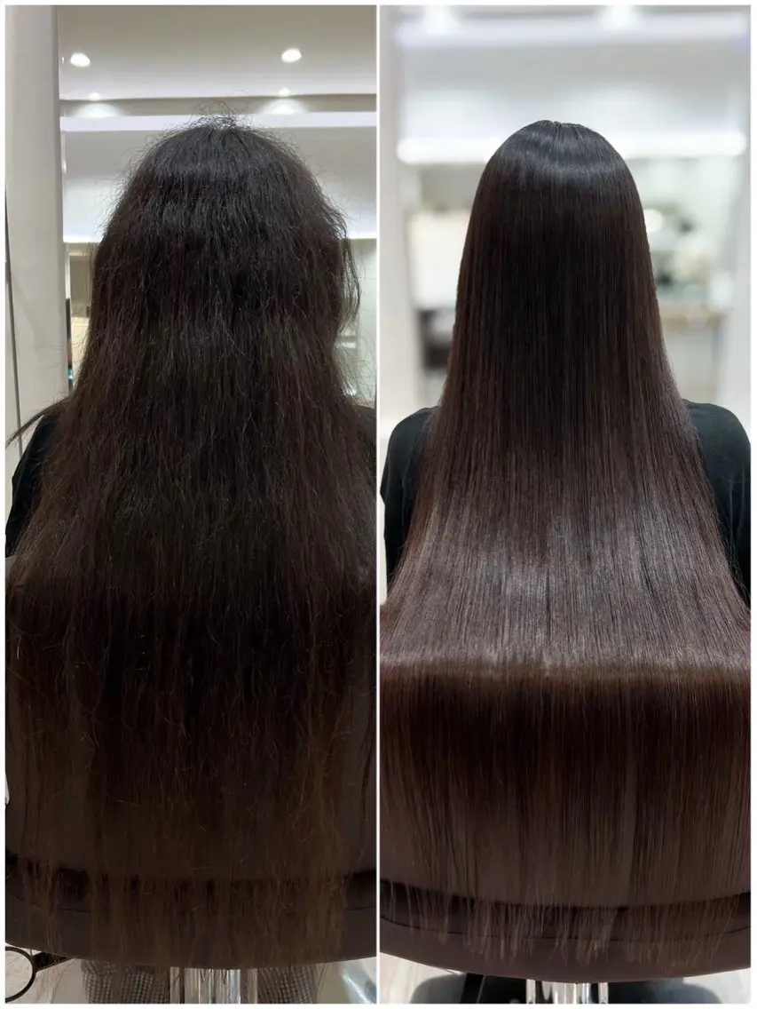 ロング 縮毛矯正 トリートメント 艶カラー/高円寺 MIHOのヘアスタイル