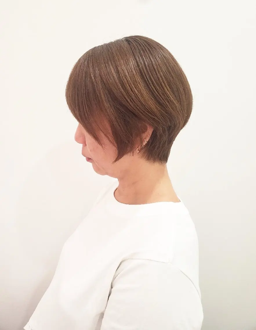 ショート パーマ カット 縮毛矯正 トリートメント ヘッドスパ 齋藤 愛美のヘアスタイル