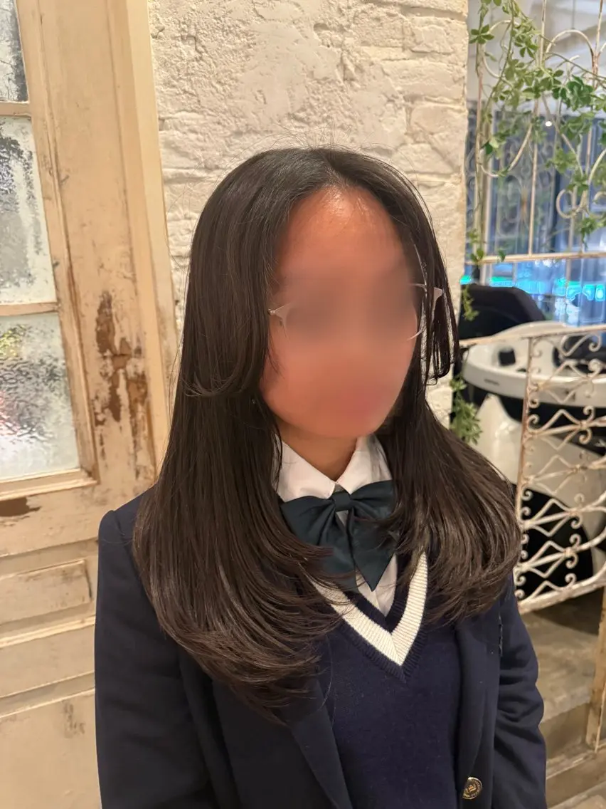 ロング レイヤーカット カット 美濃 咲穂のヘアスタイル