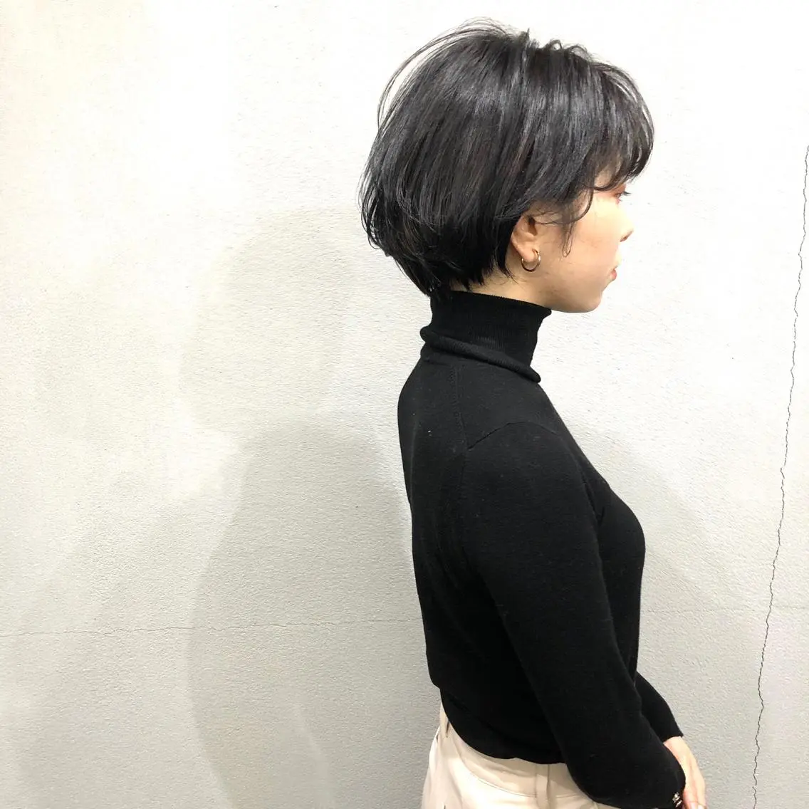 ショート カラー ダークグレー 伸ばしかけ ショートヘア カット ヘアカラー トリートメント ショート/ボブ/ 白髪染め/メンズ葛西のヘアスタイル