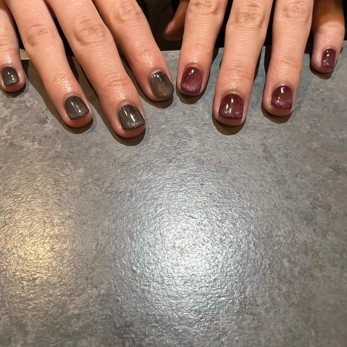 ネイル マグネットネイル シンプルネイル sode shioriのネイルデザイン