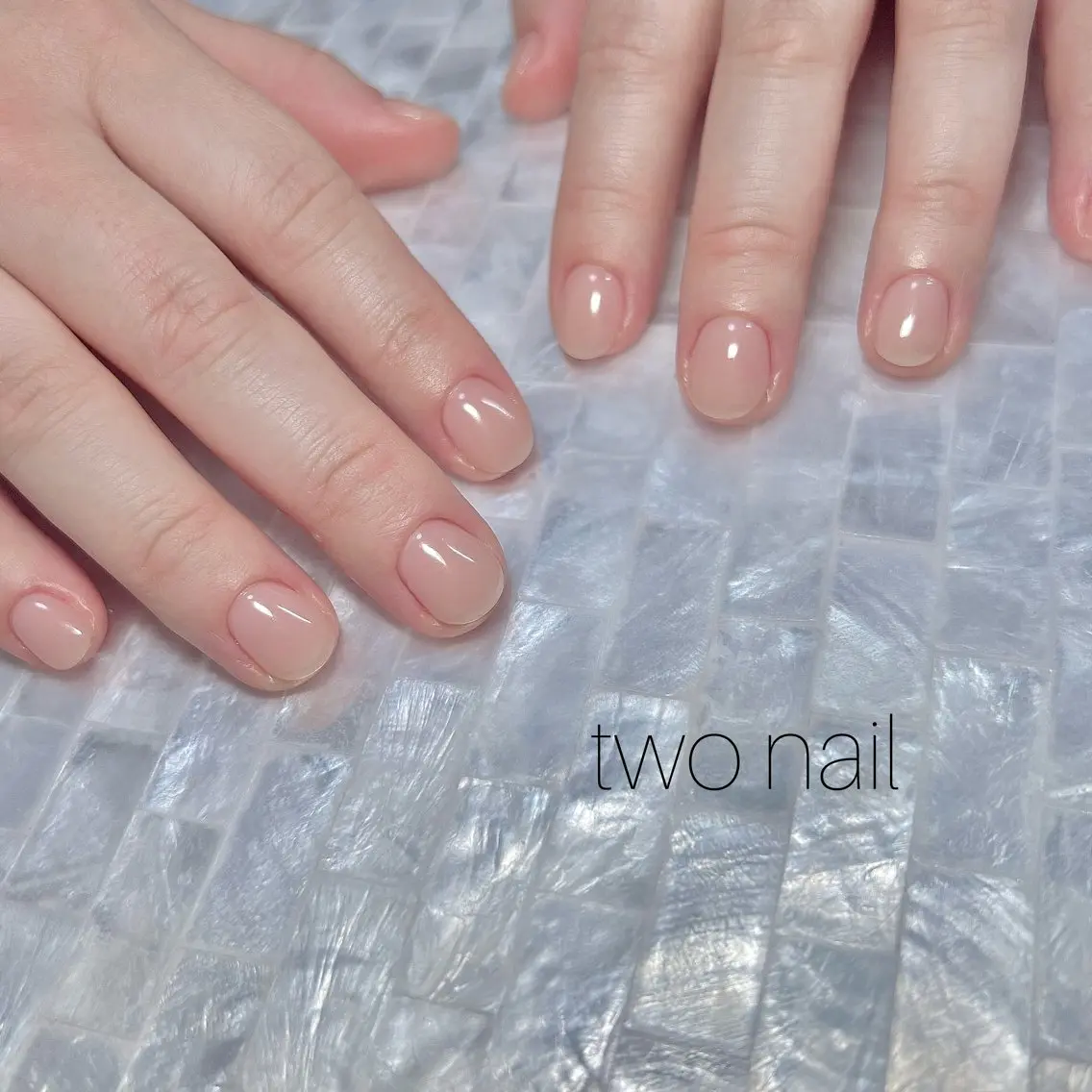 ネイル ネイルチップ ホワイト ハンドネイル two nailのネイルデザイン