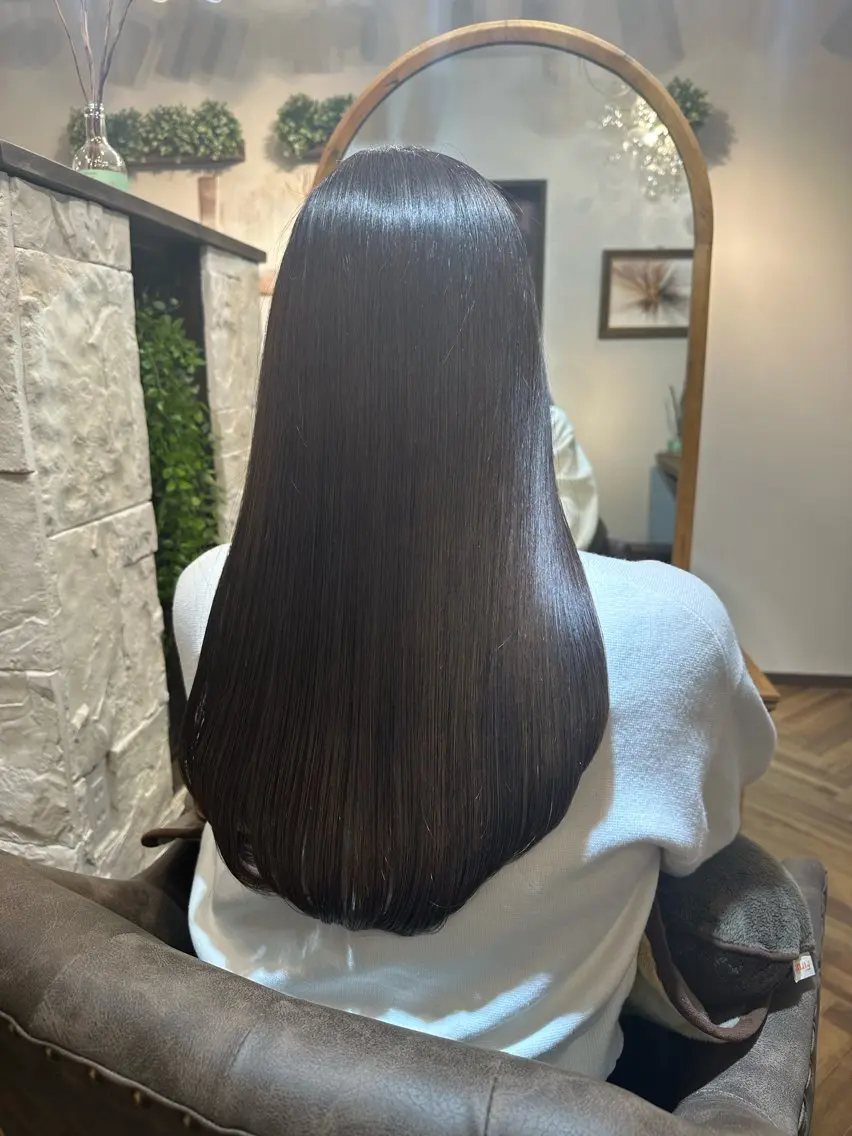 ロング ヘアカラー トリートメント 伏田 遼馬のヘアスタイル