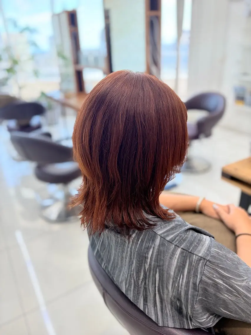 セミロング カラー カット ヘアカラー メンズパーマ/ウルフ /似合わせカット滉一のヘアスタイル